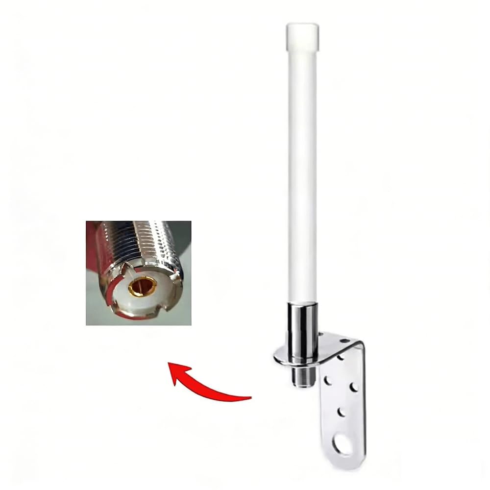 HA-022 VHF AIS Antenne Marine Fiberglas Antenne 162MHz Länge 22cm mit PL-259 /UHF-Buchse für Yachtschiff (mit 50cm Kabel)