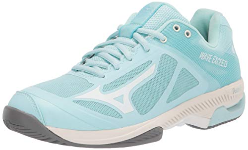 Mizuno womens Court Tennis Shoe, Blue-white, 8 US
