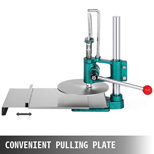 Foto von BuoQua 20cm Pastry Press Machine Manual Pastry Press Machine Edelstahl Pizza Dough Roller Press Maschine Gebäckpresse Maschine