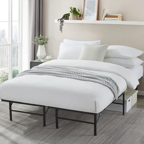 Image of Nestl Foldable Split King Platform Bed Frame, Metal Foundation with 13 Inch Under Bed Storage, No Box Spring Needed, Easy Assembly, Heavy Duty Steel Support
