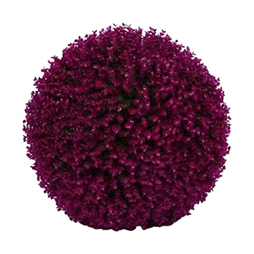 Gcroet Artificial Topiary Balls, Artificial Topiary Ball 40cm Hanging Artificial Boxwood Ball Faux Ball Plant Decorative Faux Plant For Ceiling Decor Purple