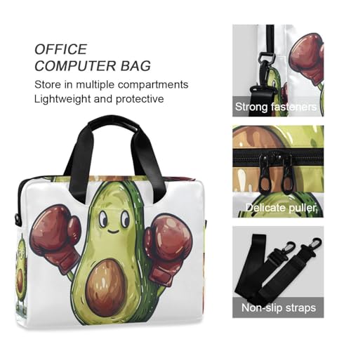 Maletín para laptop con diseño de aguacate boxeador, 13-15.6 pulg. miniatura 6