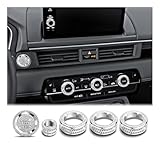 DvlynAuroa for Honda Pilot 2023-2025 Accessories 6pcs Premium Alloy Knob Cover Trim Kit (Bling) Fits Push Start Start, AC Climate & Volume Control. Interior Upgrade & Knob Protection