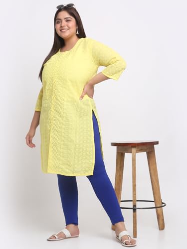 Image of Soft Cotton Ankle Lenght Solid Regular and Plus 35 Colours Leggings for Womens and Girls (Sizes :- M to 6XL)