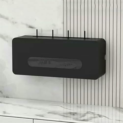 Soporte de madera para router de pared con organizador de cables para optimizar espacio 2