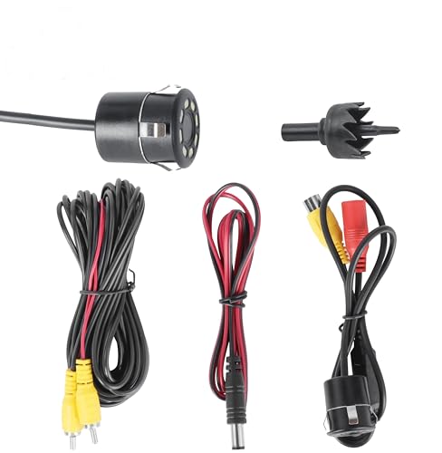 Image of Night Vision 8 LED Waterproof Car Reverse Camera,170 Wide Angle|IP68 Waterproof |Night-Vision Compatible with Car Android Monitors, Reverse Parking Camera Night Vision for All Cars