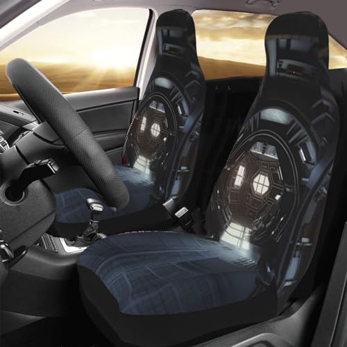 Housses de siège de voiture universelles avec motif capsule spatiale haute définition x2