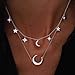Produktbild Jovono Bohemian Multi - Layer Necklace with Moon Pendant For Women and Girls