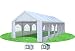 Produktbild Stabilezelte Partyzelt 4x10 m Modular Pro PE 240 g/m² wasserdicht inkl. Seiten Festzelt Gartenzelt Weiss