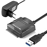 adaptador sata usb 3.0 3.5 ✅【PLUG & PLAY】: El cable de transferencia del disco duro te permite cambiar fácilmente entre unidades sin necesidad de instalarlo en una caja. Es plug and play y no requiere controladores.