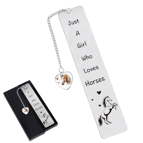 Luvart Marque-page amusant en forme de cheval – Cadeau pour les amateurs de livres, les amis, les femmes, les filles, pour remise de diplôme, Noël, mariage, anniversaire, amitié, cadeau pour les