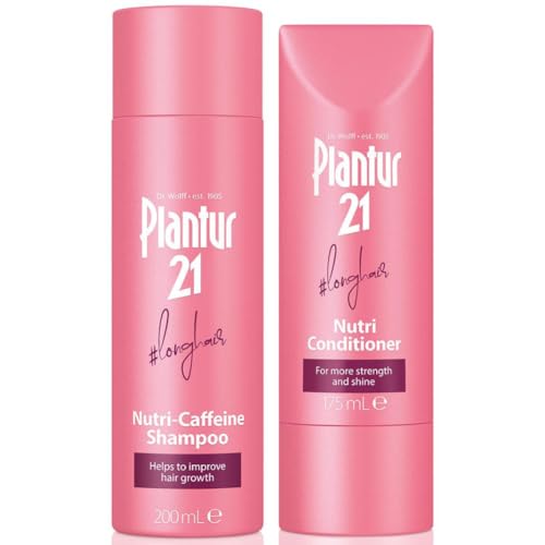 Plantur 21#longhair Set de Shampooing et D'après-shampooing pour des Cheveux Longs et Brillants | Améliore la Croissance des Cheveux et Répare les Cheveux Stressés | Sans Silicones