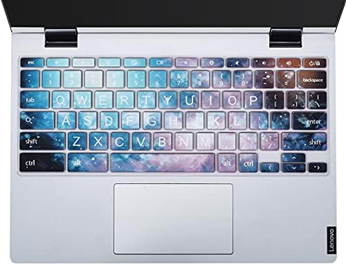 Keyboard Cover Protector Fit ASUS Chromebook Flip C434 C434TA 2-in-1 14 Inches Laptop, ASUS C302CA/C433TA/C434TA/C425TA/C523NA Skin, Chromebook C433TA Accessories -Colorful Galaxy