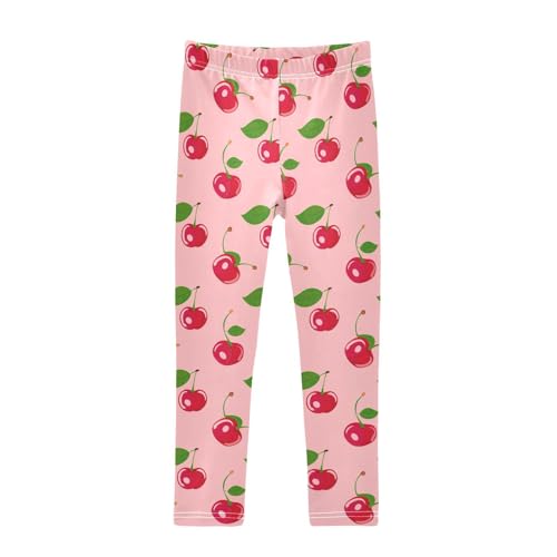 Girls' Leggings Red Cherry Pink Kids Yoga Tights Pants 1 Pack 20855396