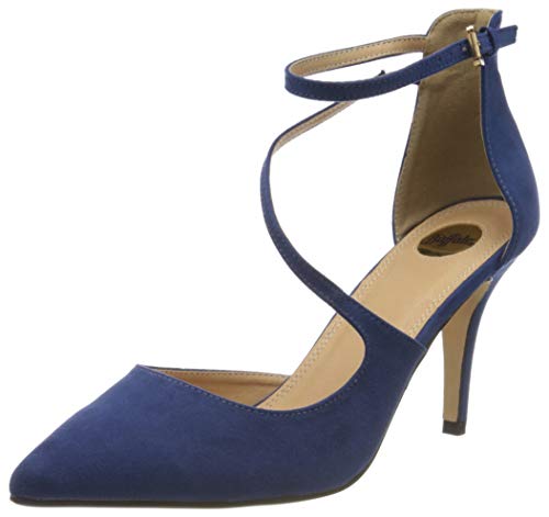 Buffalo 188475, Damen Riemchenpumps, Blau (Navy 10), 42 EU (8 UK)