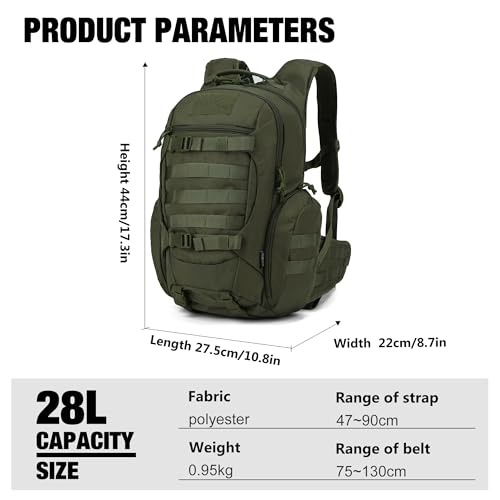 Mardingtop Tactical Backpack for Men,Military Molle Backpack for Hiking,Motorcycle Backpack,28L EDC Backpack