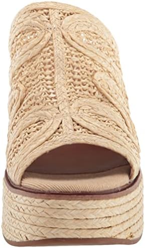 Lucky Brand Women's Yena Raffia Sandal Mule, Dark Natural, 9 | Image 1