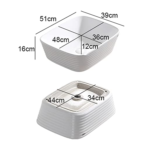 Lavabos de baño amplios de porcelana para solucionar problemas de espacio y salpicaduras 3