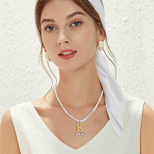 JSJOY Initial Necklace for Women Gifts for Mom from Daughter 925 Sterling Silver Pearl Chokers Necklace Letter M Necklace for Girls Anniversary Necklace Gifts for Graduation for Her - Image 4