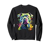 Photo Gallery colorato pitbull face felpa Photo Gallery colorato pitbull face felpa