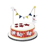 Talking Tables Magic Party Cake Topper Garland with Supports for a Birthday Party, Multicolor