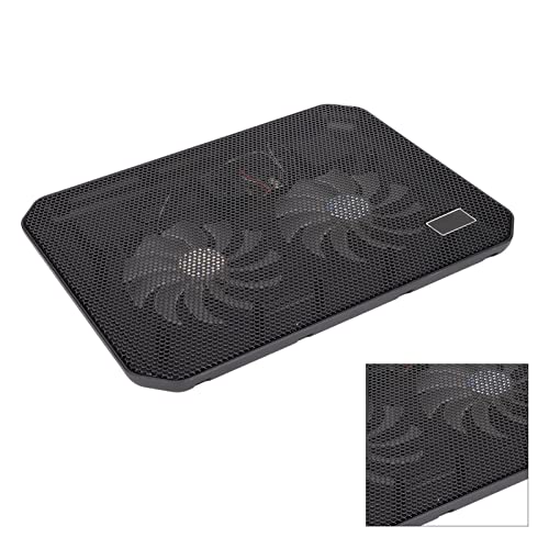 Base para laptop con ventiladores dobles y ángulo ergonómico miniatura 4
