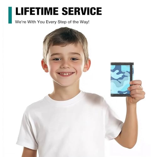 Image of Kids Wallet for Boys - Camo Canvas Wallet with Magic Sticker, RFID Protection for Gifts