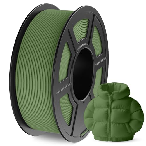 JAYO Filamento PLA Matte 1.75 mm, Filamento de Impresora 3D PLA Matte, Neatly Wound Filament, Precisión Dimensional +/  0,03 mm, Carrete de 1,1 kg (2,42 LBS), 363 Meters, PLA Matte Verde Oliva