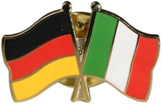 Flaggenfritze Freundschaftspin Deutschland G-K, 22 mm, Flaggen Pin vergoldet aus Hartemaille, Länder Anstecker zum Sammeln und Tragen