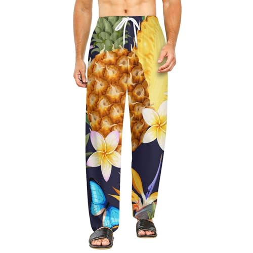 Bas de pyjama femme long Fleur D'ananas en taille S pour nuit et détente