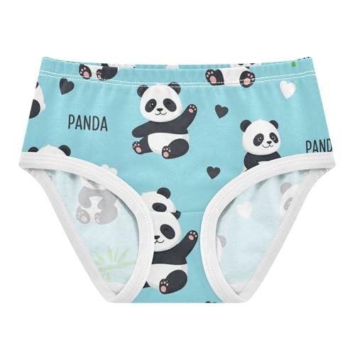 Cotton Girls Underwear Toddler Cute Cartoon Pandas Blue Little Girl Panties Cartoon Briefs Underpants 2t