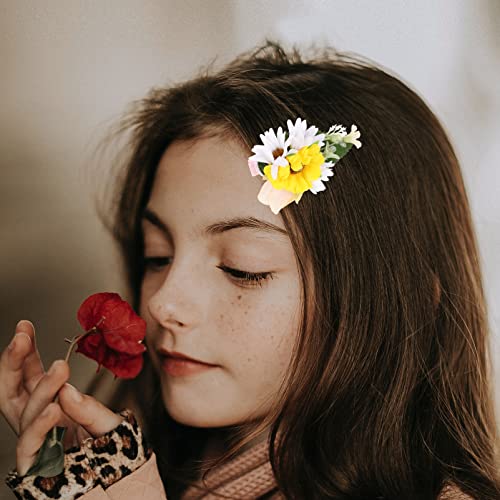FRCOLOR 16 peças de prendedor floral para bebês meninas meninas mulheres flores grampos de cabelo la