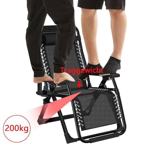 Fauteuil relax zero gravity inclinable avec repose-tête 200kg