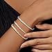 lybeilyn 3PCS Tennis Bracelet Set, Gold/Silver/Rose Gold Plated Adjustable Bracelets for Women 6-9 inch, Fashion Jewelry Christmas Gift