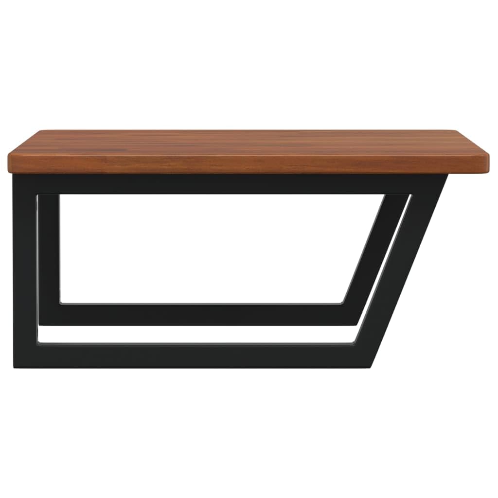 Mangloder - Piano lavabo in legno di rovere massiccio con supporto in acciaio, 60 x 60 x 2,5 cm, trapezoidale, portata fino a 100 kg, montaggio a parete sospeso, per bagno