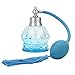 Flacon de Parfum en Verre Flacon Vaporisateur Vide Rechargeable Flacon de Parfum de Style Vintage avec Pompon 80 Ml Bleu