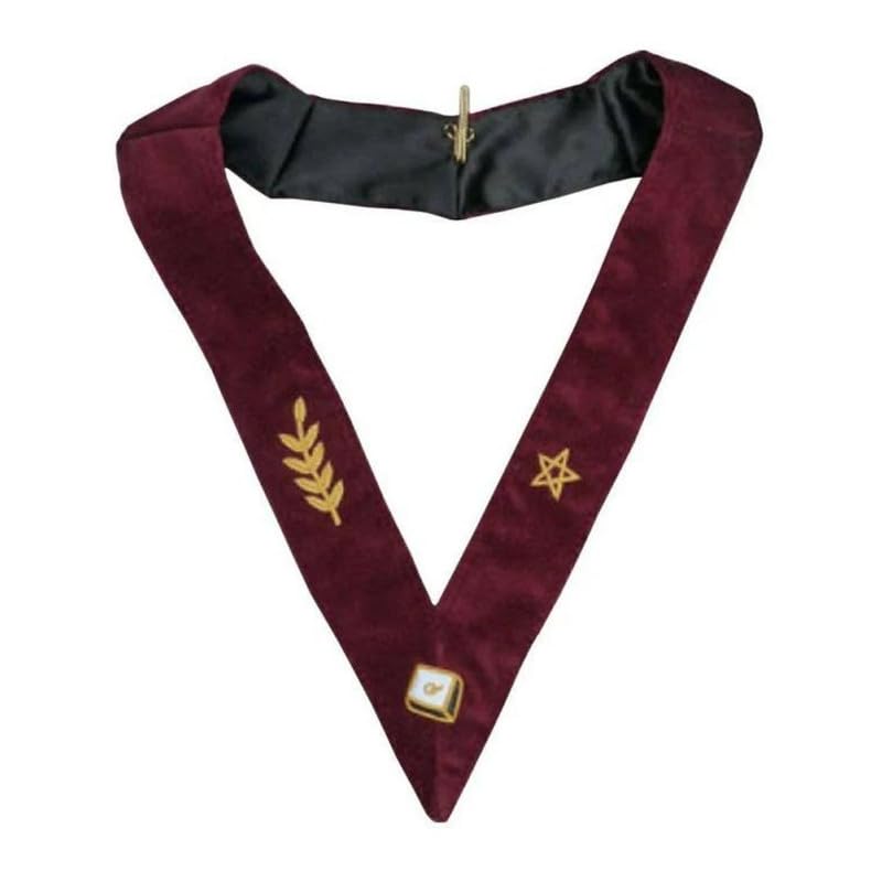Core Plus Group14th Degree Scottish Rite Collarette - Perfect Elu Maroon | Grand Elect, Perfect and Sublime Mason Regalia