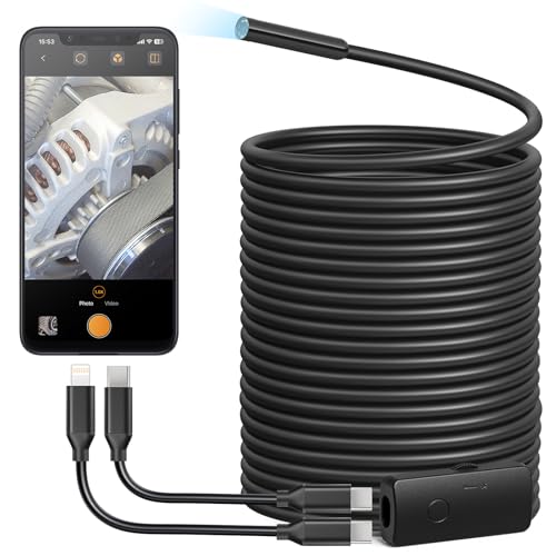 Anykit USB Endoscope Camera - 8 LEDs, 33ft, IP67