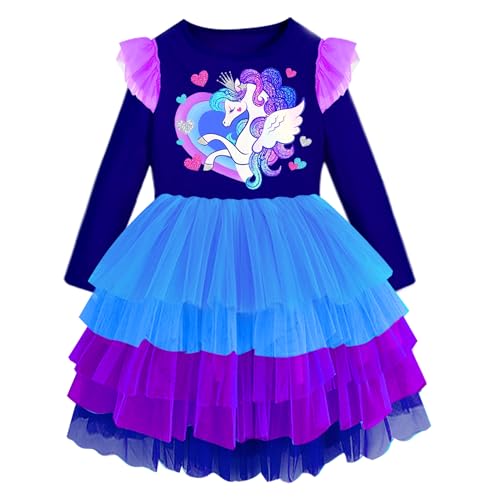 Vestidos de algodón de manga larga para niñas con acabados premium VIKITA