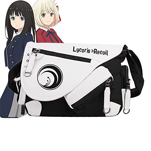 『AMAM リコリス・リコイル 錦木千束 井ノ上たきな 斜め掛け リュック アニメ 可愛い ショルダーバッグ 大容量 かわいい バッグ 軽量 レディース メンズ 調整可能 斜めがけ ワンショルダー リュック左右掛け 人気 プレゼント』