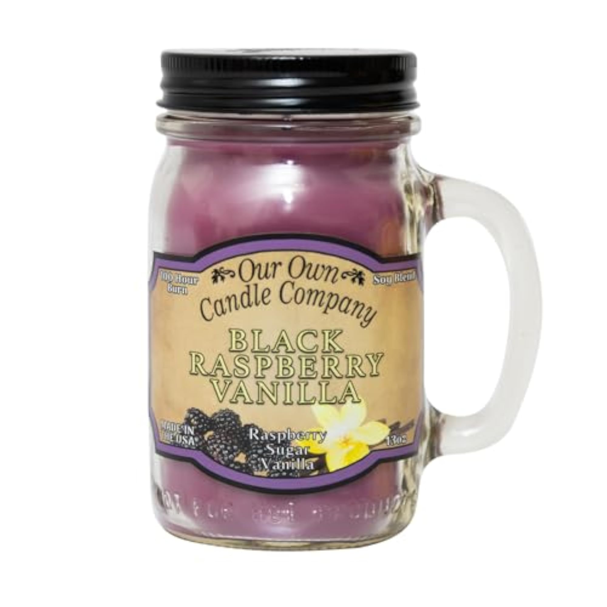 Black Raspberry Vanilla Mason Jar Candle
