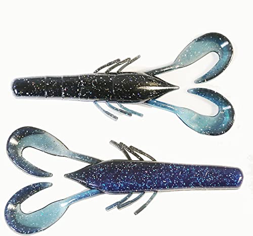 Leurre de pêche Craw Father Missile Baits : écrevisse en vinyle bleu unisexe adulte