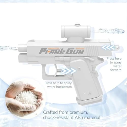 Prank Water Gun Shoots Backwards, Realistic Small Pranks Squirt Guns, Trick Two-Way Watergun Toy, Creative Reverse Waterguns, From Front & Back, Fun Gift for Office & School Pool Parties(2*White) - Afbeelding 6