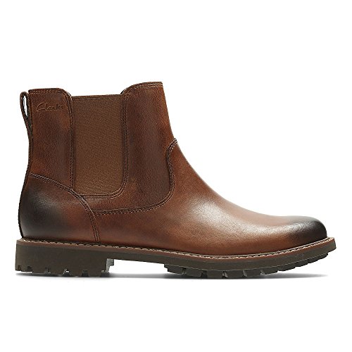 Clarks Montacute Top Botas clásicas para hombre, Marrón (Dark Tan Lea), 44