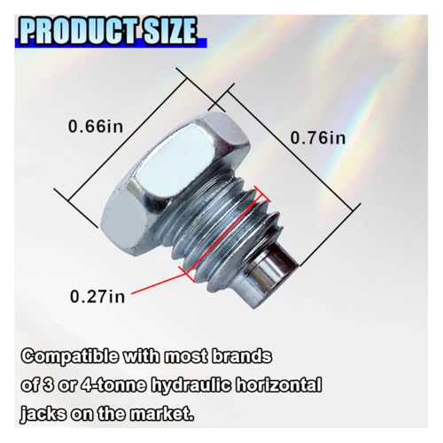 Image of Car Floor Jack Handle Bolts, 3 Ton 4 Ton Horizontal Floor Jacks Pressure Rod Fixed Screw Replacement for Hydraulic Top Handle, Horizontal Car Floor Jacks Tiny Spare Parts (4PCS)