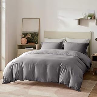 Bedsure Super King Size Duvet Cover Set - Superking Brushed Microfiber Bed Cover Set with Zipper Closure, Black Quilt Bedding Cover with 2 Pillowcases