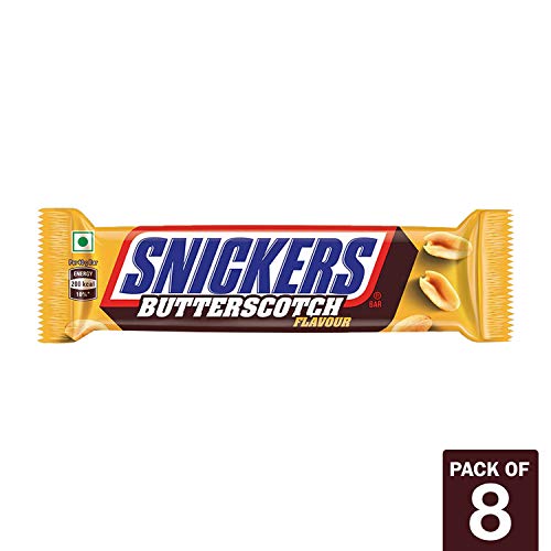 Image of Snickers Butterscotch Flavor Chocolates Valentines Day Gift Pack- 40 Gram Bar X Pack Of 8