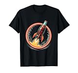 Soda Bottle Rocket Launch Fizz Trail Graphic T-Shirt, Men, Black, Medium