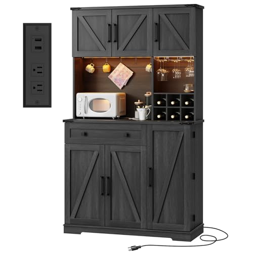 Dripex 71" Pantry Cabinet with Charging Station