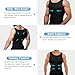 Mens Compression Shirt Slimming Body Shaper Vest Workout Tank Tops Abs Abdomen Undershirts Black